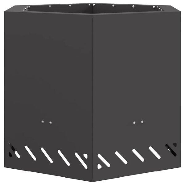 vidaXL Rookloze Vuurschaal Zwart 58 x 58 x 51 cm Staal