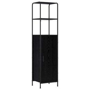 vidaXL Hoge kast Zwart eiken 40 x 33 x 161 cm Bewerkt hout