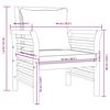 vidaXL 5-delige Loungeset met kussens massief acaciahout