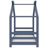 vidaXL Kinderbedframe massief grenenhout grijs 70x140 cm