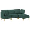 vidaXL Modulaire Sofa Set met Opslag 4 pcs Donkergroen Stof