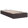 vidaXL Bedframe zonder matras 100x200 cm stof donkerbruin
