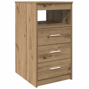 vidaXL Ladekast 40x50x76 cm bewerkt hout artisanaal eikenkleur