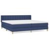 vidaXL Boxspring met matras stof blauw 160x200 cm