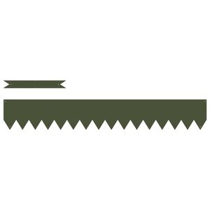 vidaXL Tuinrand 10 pcs Olijf Groen 100 x 0.05 x 20 cm