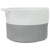 vidaXL Wasmand &Oslash; 55x36 cm katoen grijs en wit