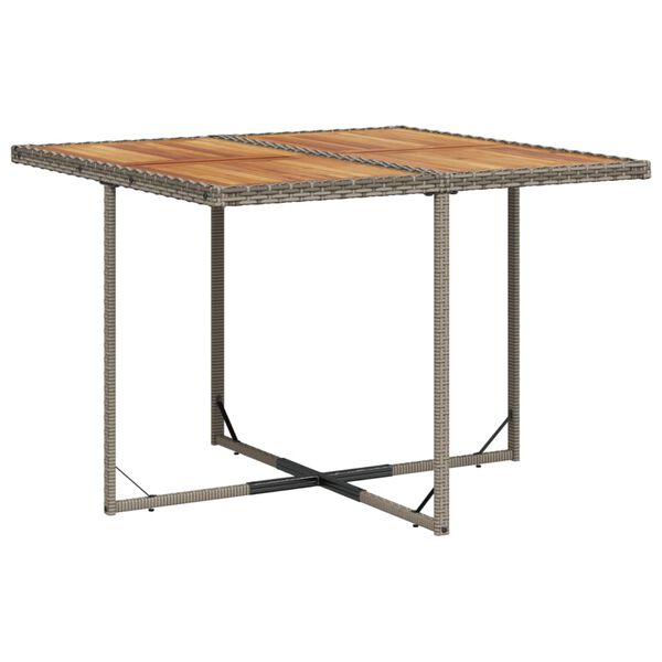 vidaXL 5-delige tuinset met kussens, grijs polyrotan