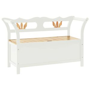 vidaXL Bankje 107x45x75,5 cm massief vurenhout wit