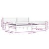 vidaXL Bedframe massief hout wit 200x200 cm