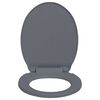 vidaXL Toiletbril soft-close ovaal grijs