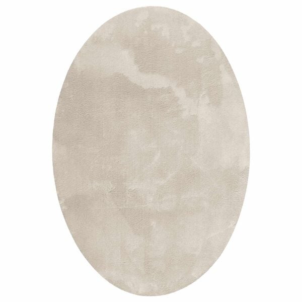 vidaXL Vloerkleden Ovaal HUARTE Beige 230 x 160 cm 100% Polyester