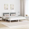 vidaXL Bedframe Lichtgrijs 160 x 200 cm Massief grenenhout