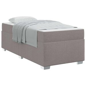 vidaXL Bedframe met matras Taupe 80 x 200 cm Stof