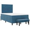 vidaXL Boxspring bed met matras Donkerblauw 120 x 190 cm Fluweel