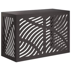 vidaXL Omkasting voor airconditioner Zwart 90 x 40 x 60 cm Staal