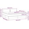 vidaXL Boxspring met matras en LED fluweel roze 160x200 cm
