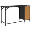 vidaXL Computerbureau Zwart Eiken 131 x 48 x 75 cm Bewerkt hout