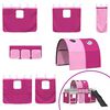 vidaXL Loftbed voor Kids Wit en Roze 100 x 200 cm Metaal