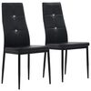 vidaXL Eetkamerstoelen 2 st kunstleer zwart