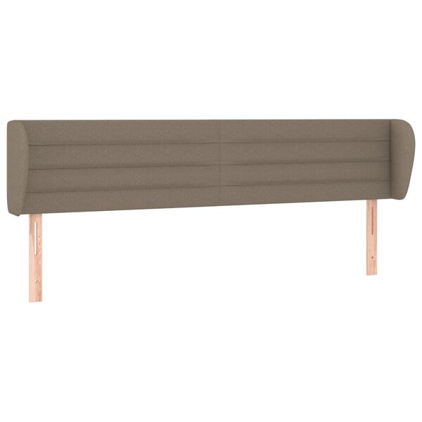 vidaXL Hoofdbord met randen 183x23x78/88 cm stof taupe