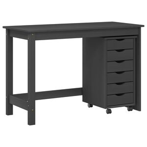 vidaXL Bureau en rollende kast set MOSS 2 st Grijs