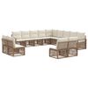 vidaXL Tuinbankenset 13 pcs Beige poly rattan