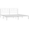 vidaXL Bedframe met hoofdbord metaal wit 183x213 cm