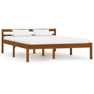 vidaXL Bedframe massief grenenhout honingbruin 120x200 cm