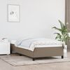 vidaXL Bedframe zonder matras 90x200 cm stof taupe