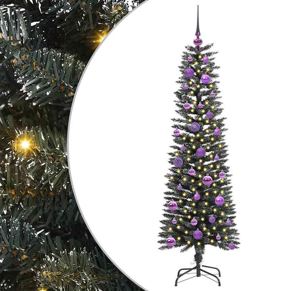 vidaXL Kunstkerstboom met 150 LED Groen 150 cm PVC en Plastic en Staal