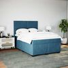 vidaXL Boxspring met matras fluweel blauw 140x190 cm