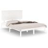 vidaXL Bedframe zonder matras massief grenenhout wit 140x190 cm