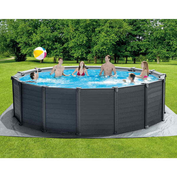 INTEX Zwembadset Graphite Gray Panel bovengronds 478x124 cm