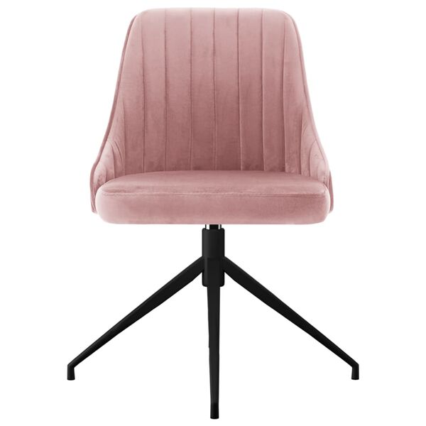 vidaXL Eetkamerstoelen 4 st fluweel roze