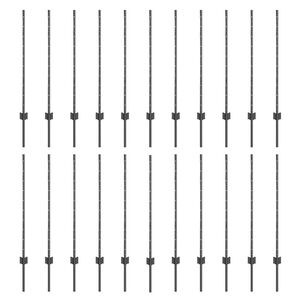 vidaXL Afrasteringspaal 22 pcs Grijs 140 cm Staal