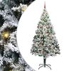 vidaXL Kunstkerstboom met 300 LED Wit 240 cm PVC en Staal en Kunststof