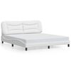 vidaXL Bedframe zonder matras "Hvar" kunstleer wit 180x200 cm