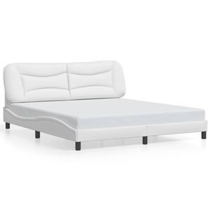 vidaXL Bedframe zonder matras "Hvar" kunstleer wit 180x200 cm