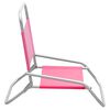 vidaXL Strandstoelen 2 st inklapbaar stof roze