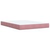 vidaXL Boxspring met matras fluweel roze 140x190 cm