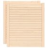 vidaXL Kastdeuren met lamellen 2 st 69x59,4 cm massief grenenhout