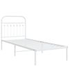 vidaXL Bedframe met hoofdbord zonder matras metaal wit 75x190 cm
