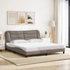 vidaXL Bedframe zonder matras "Hvar" stof taupe 180x200 cm
