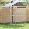 vidaXL Hondenkennel met dak 2x2x2,5 m gegalvaniseerd staal zilver