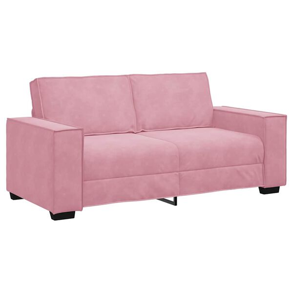 vidaXL Tweezitsbank 180x78x84 cm fluweel roze