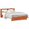 vidaXL Bedframe met hoofdeinde met opslag Wasbruin Massief Vurenhout