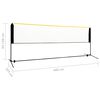 vidaXL Badmintonnet verstelbaar 400x103x94-158 cm metaal
