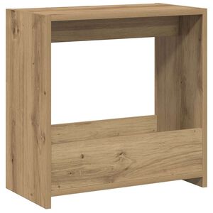 vidaXL Bijzettafel 50x26x50 cm bewerkt hout artisanaal eikenkleurig