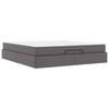 vidaXL Bedframe met matras Anders 2 st Grijs PVC