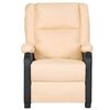 vidaXL Massagestoel elektrisch kunstleer stof crèmekleur